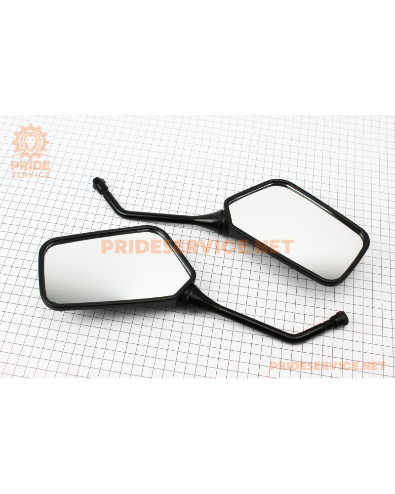 УЦІНКА Дзеркала к-кт КВАДРАТ, чорні М10 (ССС-знак якості) (невеликий дефект скла, див. фото)