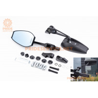 Дзеркала крапля М8/10, універсальні (з регулюванням нахилу), чорні (SH-221-ZX)