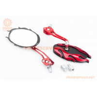 Дзеркала к-кт "пластик" SPORT, червоні М8/10 (SH-2202)