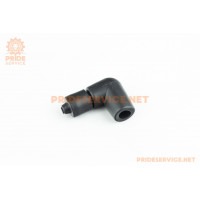 Свічковий ковпачок "люлька" 90° великий (силікон), чорний