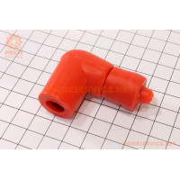 Свічковий ковпачок "люлька" 90° великий (силікон), червоний