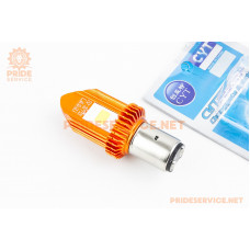 Лампа фари діодна BA20D-LED-2, жовтий корпус