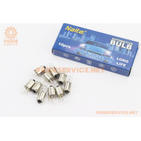 Лампа поворотника (біла c цоколем) 12V/3W T8.5 BA9S, к-кт 10шт