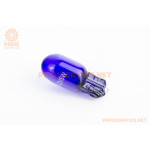 Лампа поворотника T10 (без цоколя), синя 12V/5W
