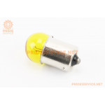 Лампа поворотника BA15S (з цоколем), жовта 12V/10W G18