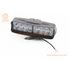 Фара додаткова світлодіодна вологозахисна-16 LED з кріпленням, прямокутна 160x50мм