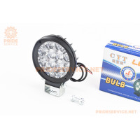 Фара додаткова світлодіодна вологозахисна-12 LED, (85x75мм) з кріпленням