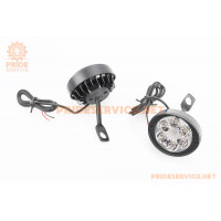 Фара додаткова світлодіодна вологозахисна-6 LED з кріпленням під дзеркало, 65x55мм, к-кт 2шт тип 1