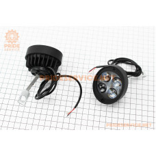 Фара додаткова світлодіодна вологозахисна-4 LED з кріпленням під дзеркало, 65x55мм, к-кт 2шт тип 2