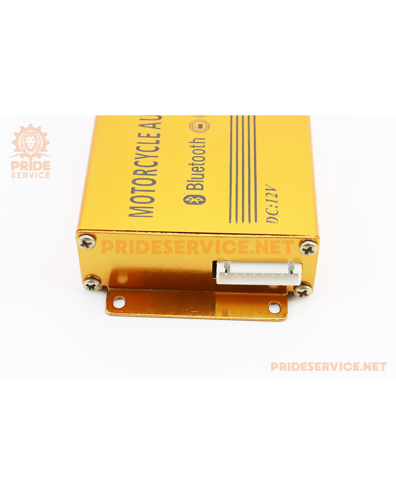 АУДІО-блок (Bluetooth, МРЗ-USB/SD, FM-радіо, пультДУ, сигналізація) + колонки 2шт, чорні