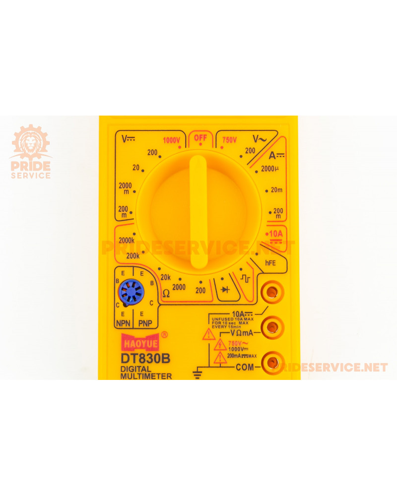 Мультиметр (тестер) DT-830В жовтий