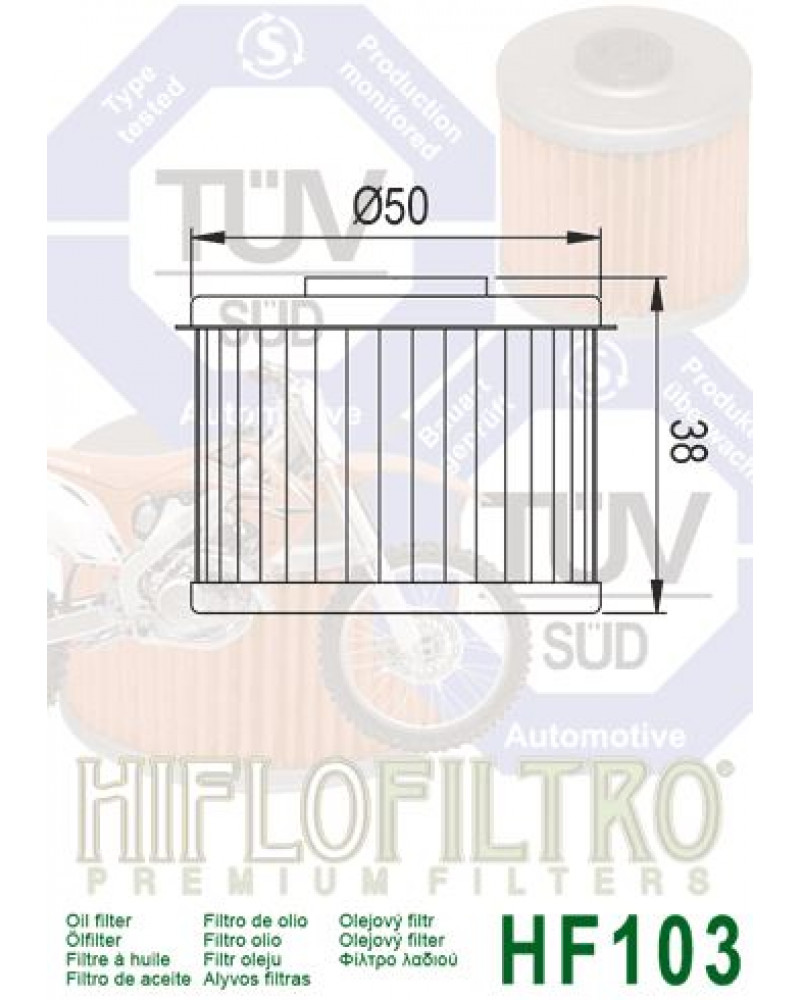 Масляний фільтр HIFLO HF103 HONDA CB - Hornet / Nighthawk / SuperFour / X-4/11 (X-Four/Eleven)