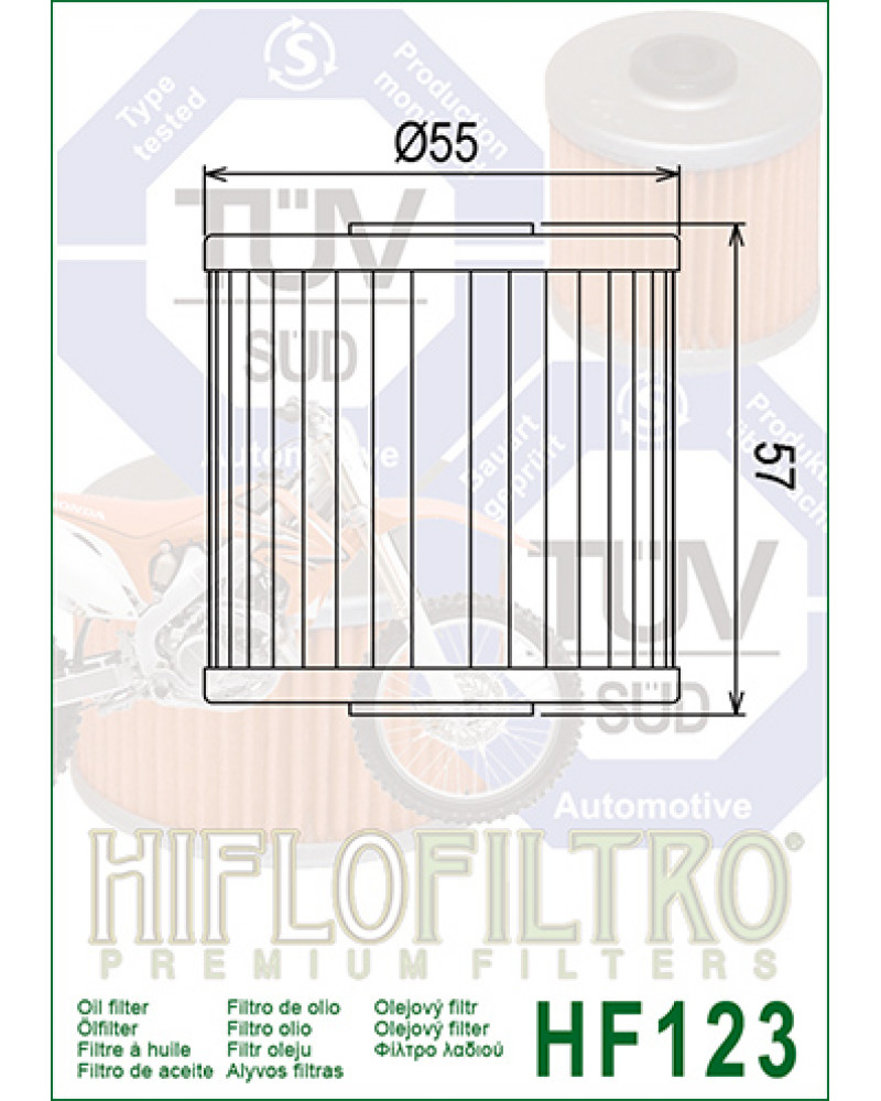 Масляний фільтр HIFLO HF123 KAWASAKI KLR BJ - Estrella