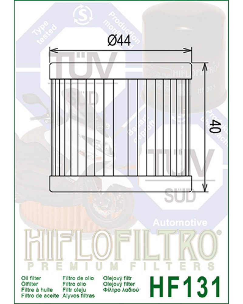Масляний фільтр HIFLO HF131 GEON X-Pit 150 HYOSUNG | GV - Aquilla | GV 125 Aquila