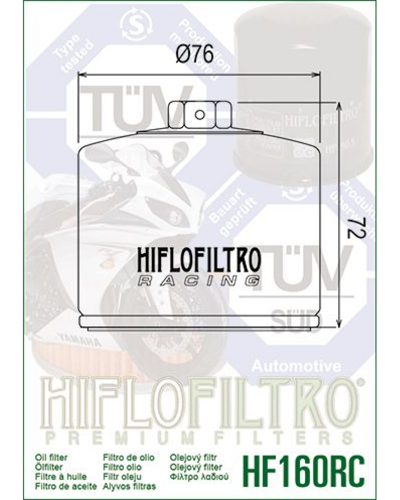 Масляний фільтр HIFLO HF160RC BMW F 850 GS / R 1200 GS / S 1000 RR