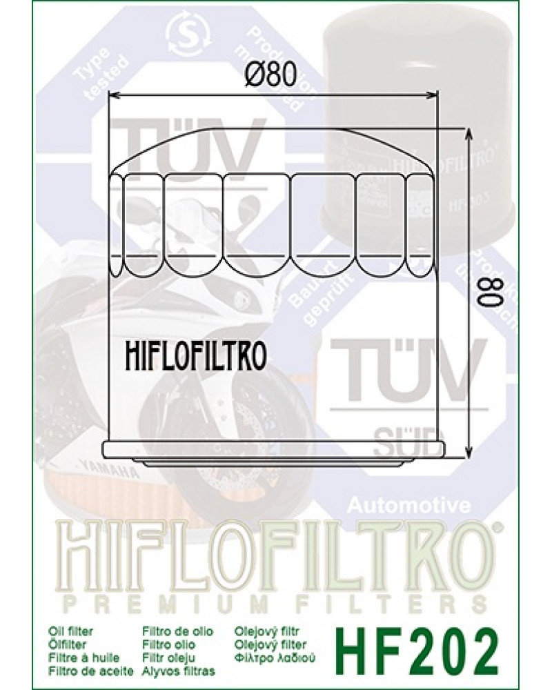 Масляний фільтр HIFLO HF202 HONDA VT / NV - Shadow / Steed /Magna VF 1100 C