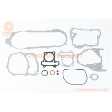 Прокладки двигуна 125cc-52,4мм, к-кт 12 деталей, короткий варіатор (метал)