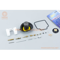 Ремонтний к-кт карбюратора 150cc, 19 деталей+поплавок+ 2 мембрани 24мм