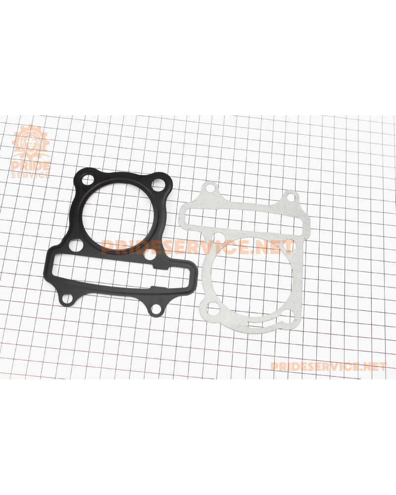 Прокладки поршневої 125cc-52,4мм, к-кт 2 деталі (метал)