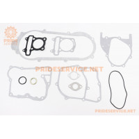 Прокладки двигуна 125cc-52,4мм, к-кт 11 деталей, короткий варіатор (метал)
