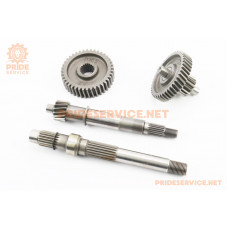 Редуктор к-кт (вал вторинний довгий, первинний, шестірні 2шт) тип 1