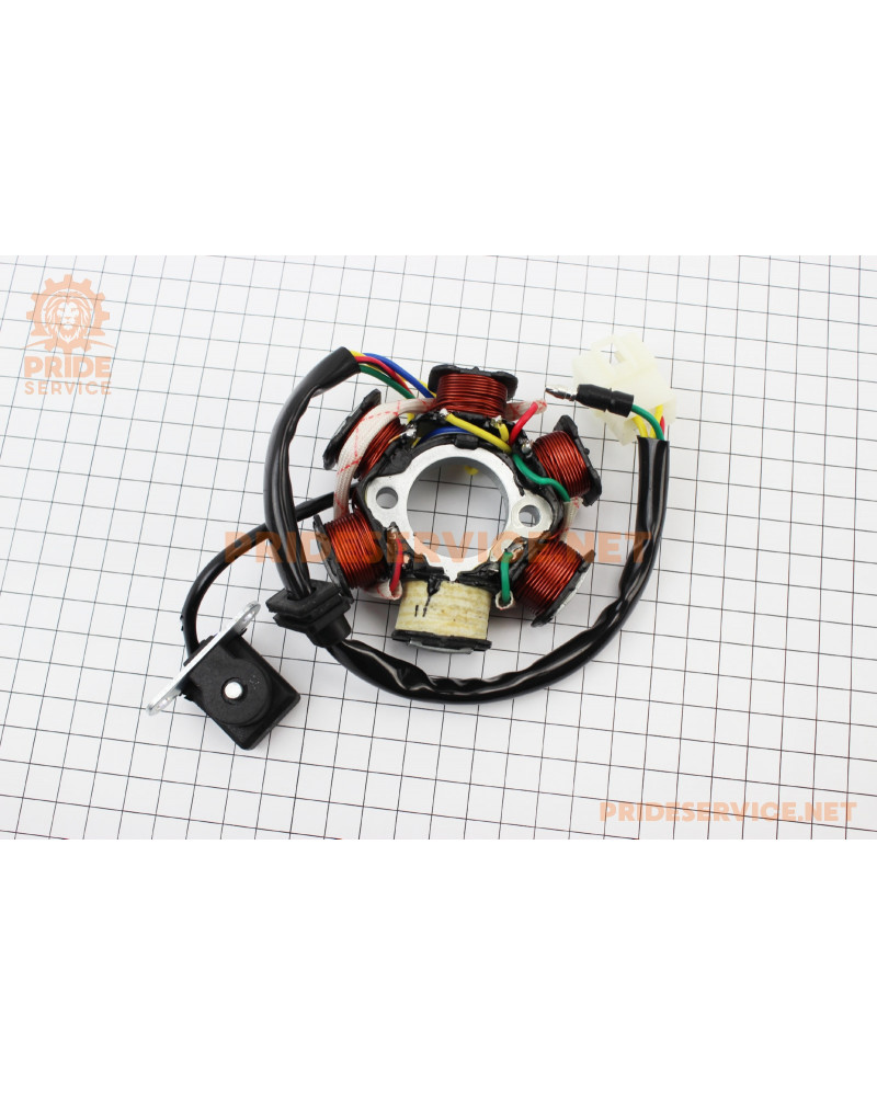 Статор магнето (генератора) (6 котушок роз'єм "мама 4+1") висота 31мм