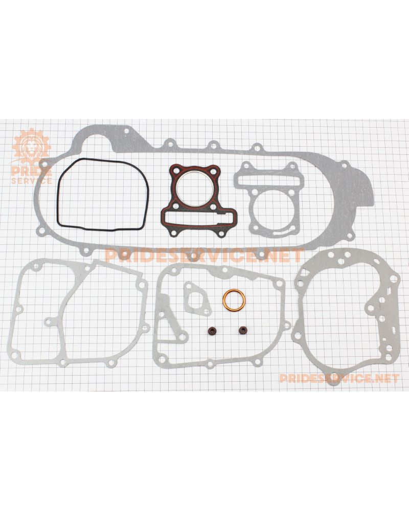 Прокладки двигуна 80cc-47мм, к-кт 11 деталей, найдовший варіатор