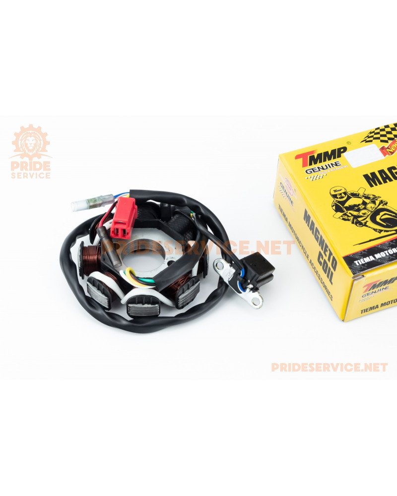 Статор магнето (генератора) (8 котушок роз'єм "мама 3+2") висота 28мм тип 2