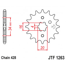 Зірка передня (крок 428) JTF1263.14