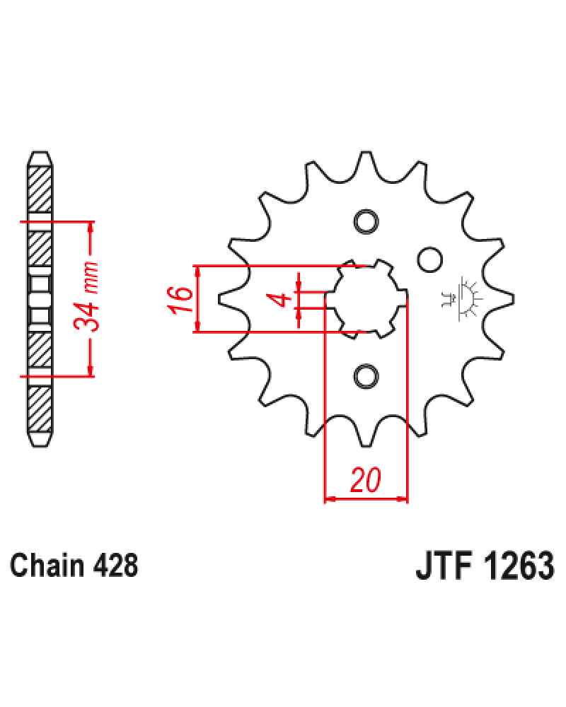 Звезда передняя JTF1263.15