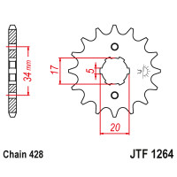 Зірка передня (крок 428)  JTF1264.16