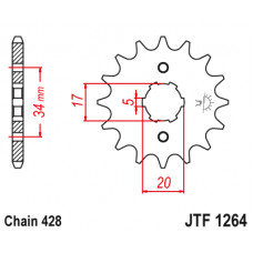 Зірка передня (крок 428)  JTF1264.15