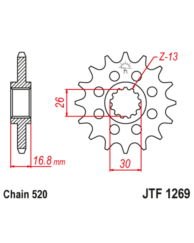 Зірка передня (крок 520) JTF1269.16