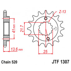 Зірка передня (крок 520)  JTF1307.15