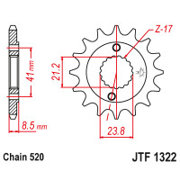 Зірка передня (крок 520)  JTF1322.15