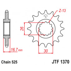 Зірка передня (крок 525)  JTF1370.15