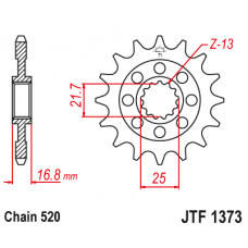 Зірка передня (крок 520)  JTF1373.17