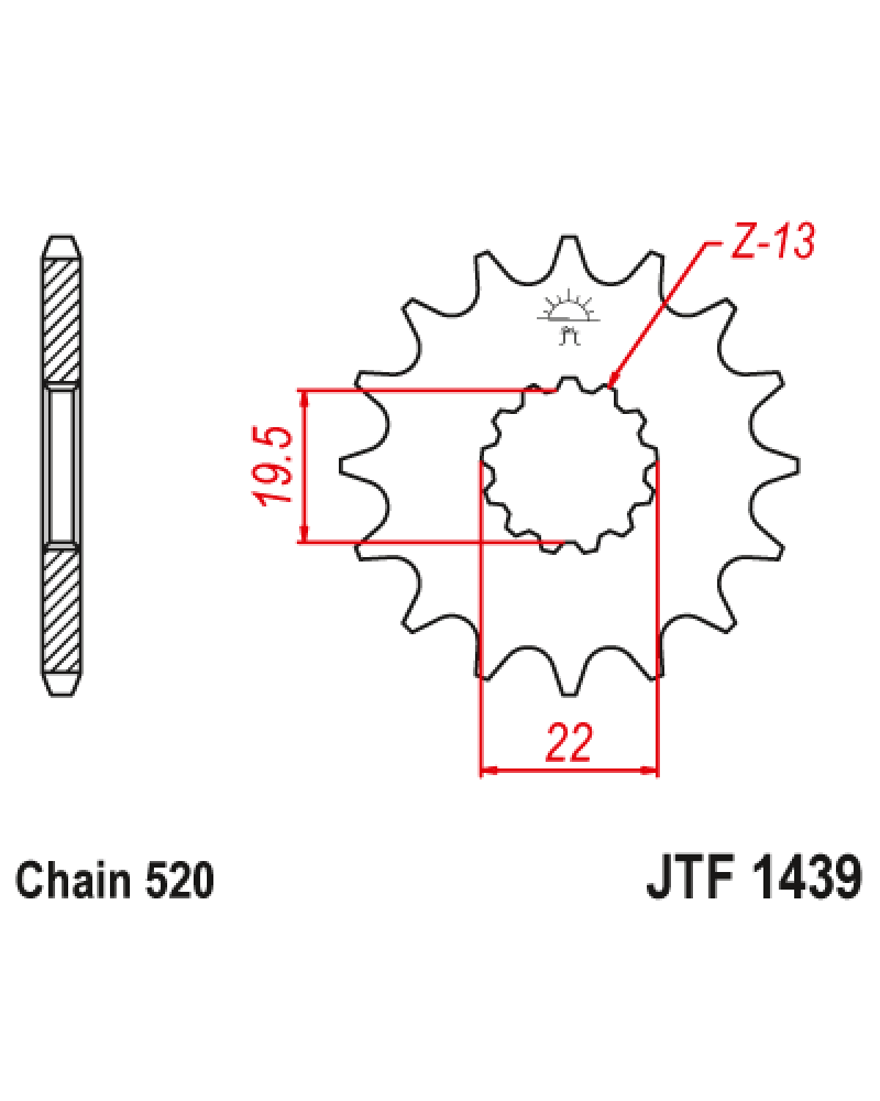 Зірка передня (крок 520) JTF1439.13