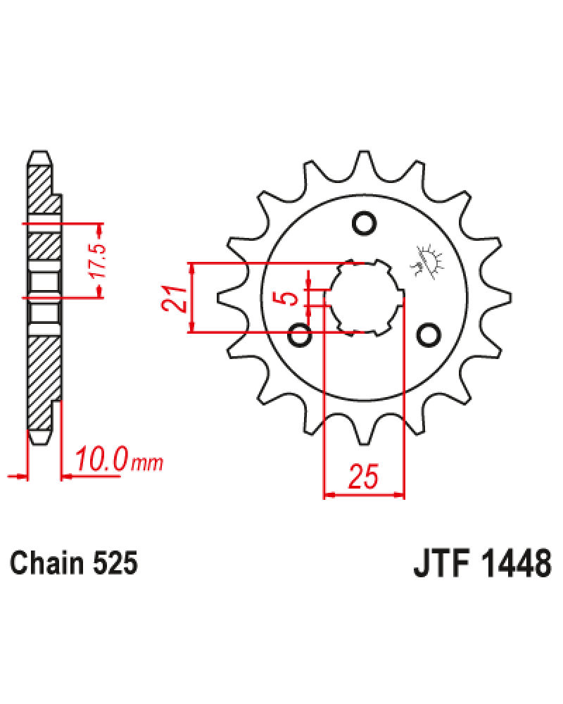 Зірка передня (крок 525) JTF1448.15