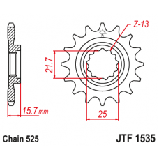 Зірка передня (крок 525)  JTF1535.15