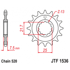 Зірка передня (крок 520)  JTF1536.15