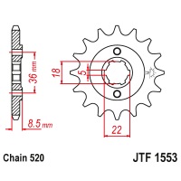 Зірка передня (крок 520) JTF1553.14