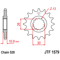 Зірка передня (крок 520)  JTF1579.16