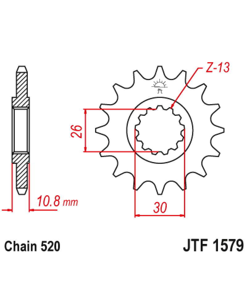 Зірка передня (крок 520) JTF1579.16