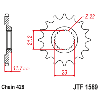 Зірка передня (крок 428) JTF1589.19