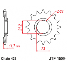 Зірка передня (крок 428) JTF1589.19