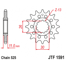 Зірка передня (крок 525)  JTF1591.16RB