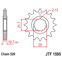 Зірка передня (крок 520) JTF1595.16RB