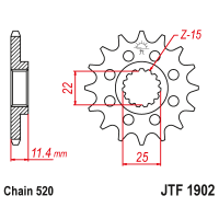 Зірка передня (крок 520) JTF1902.16