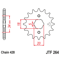 Зірка передня (крок 428) JTF264.17